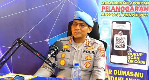 Polda Jambi Sosialisasikan QR Code Yanduan Online Propam Polri Lewat Podcast Live Streaming